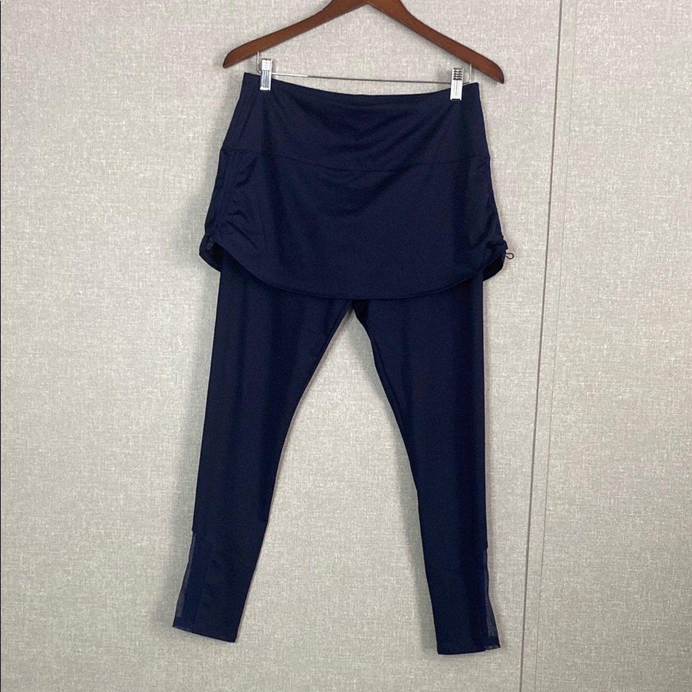 Lucky in Love Navy Leggings with Skirt Overlay